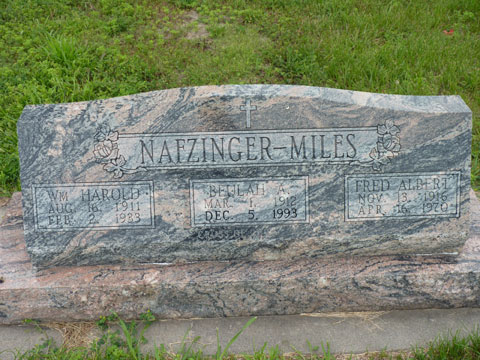 Nafzinger Miles Harold Beulah Fred