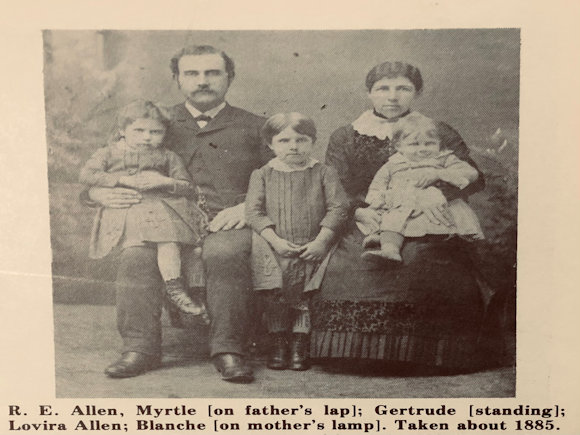 Allen, R.E. And Family About 1885